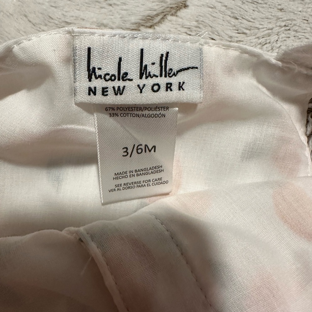 Nicole Miller Peach Print Toddler Kids Dress - Picture 5 of 5